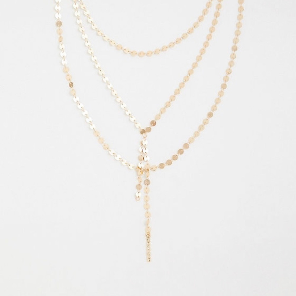 Gold-tone Lariat Necklace